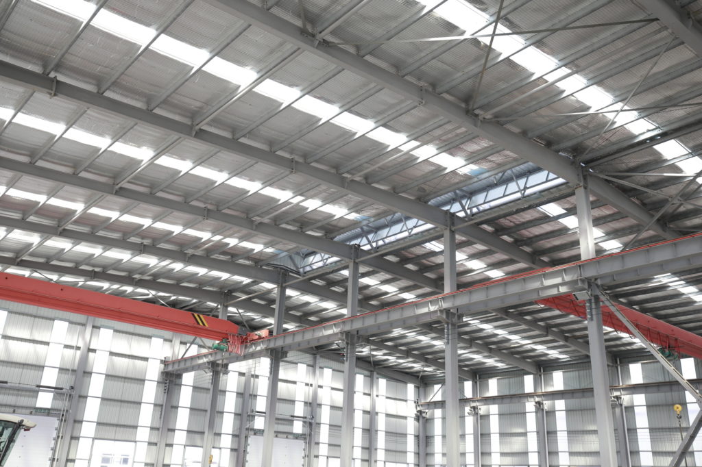 Steel warehouse building