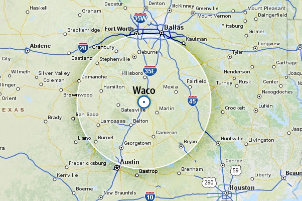Waco, TX Map