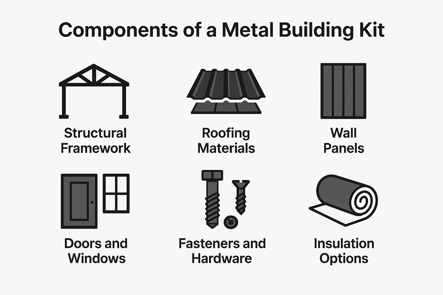 Components of a Metal Building Kit
